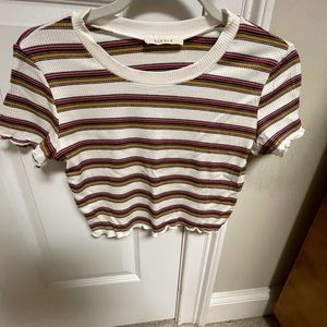American Threads- Painted Rhythm Striped Tee